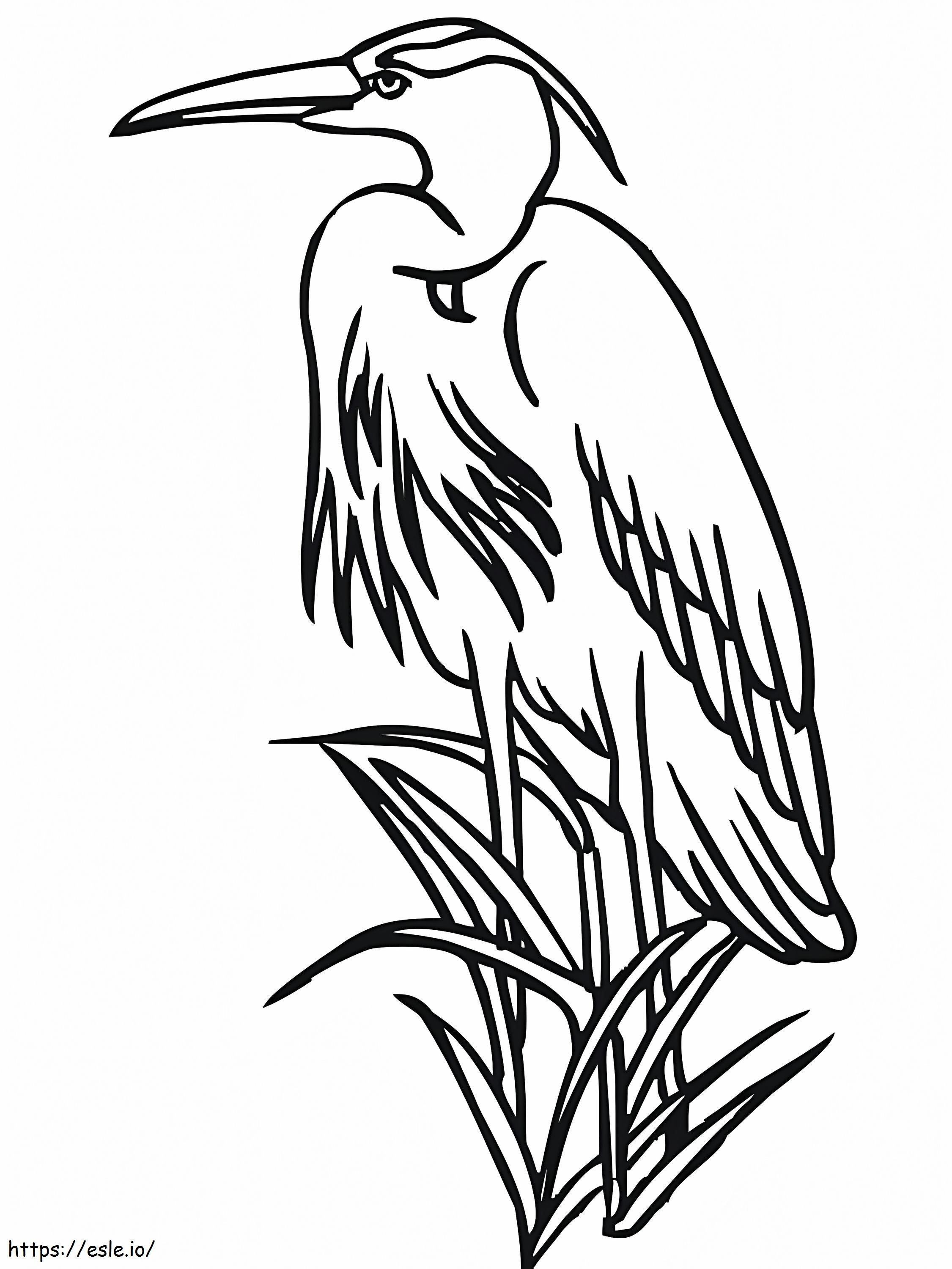 Printable Heron coloring page