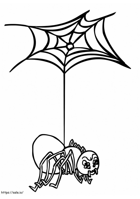 Spider And Web coloring page