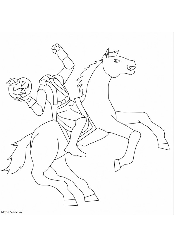 Halloween Headless Horseman 4 coloring page
