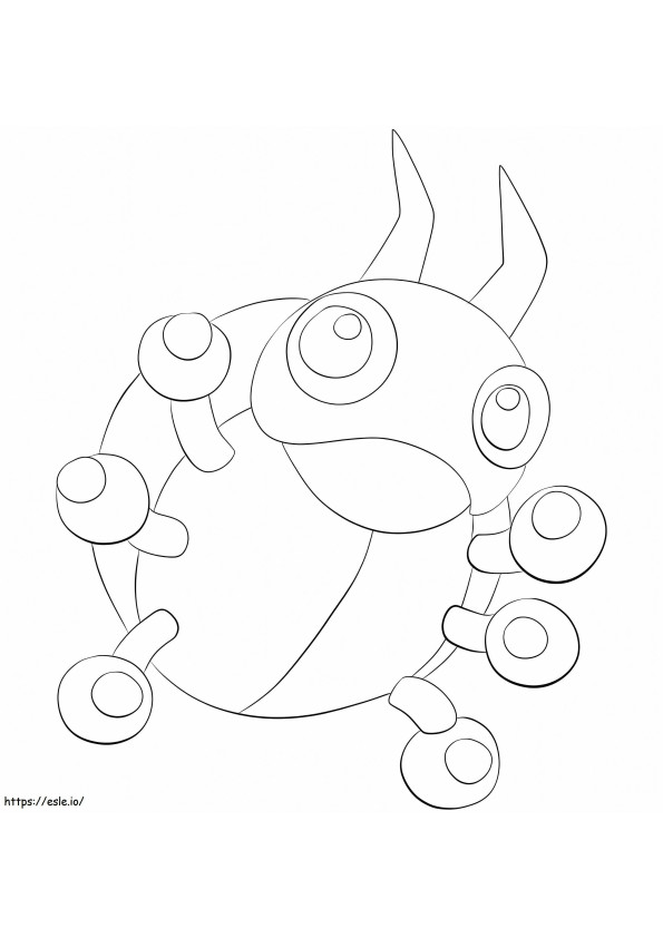 Coloriage Lédyba dans Pokémon à imprimer dessin