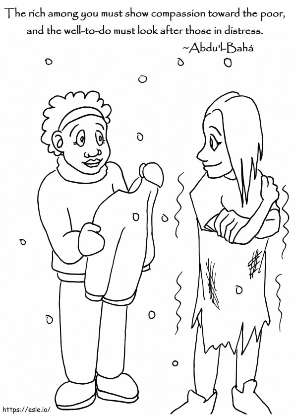 Free Printable Compassion coloring page