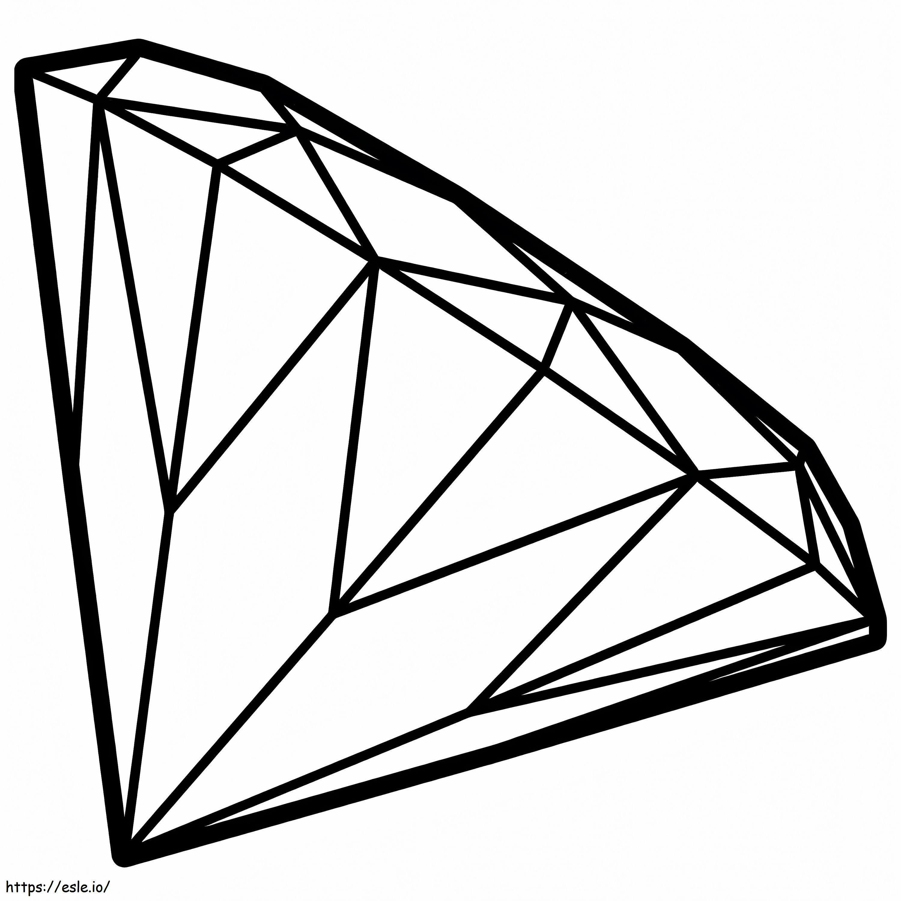 Coloriage Diamant scintillant à imprimer dessin