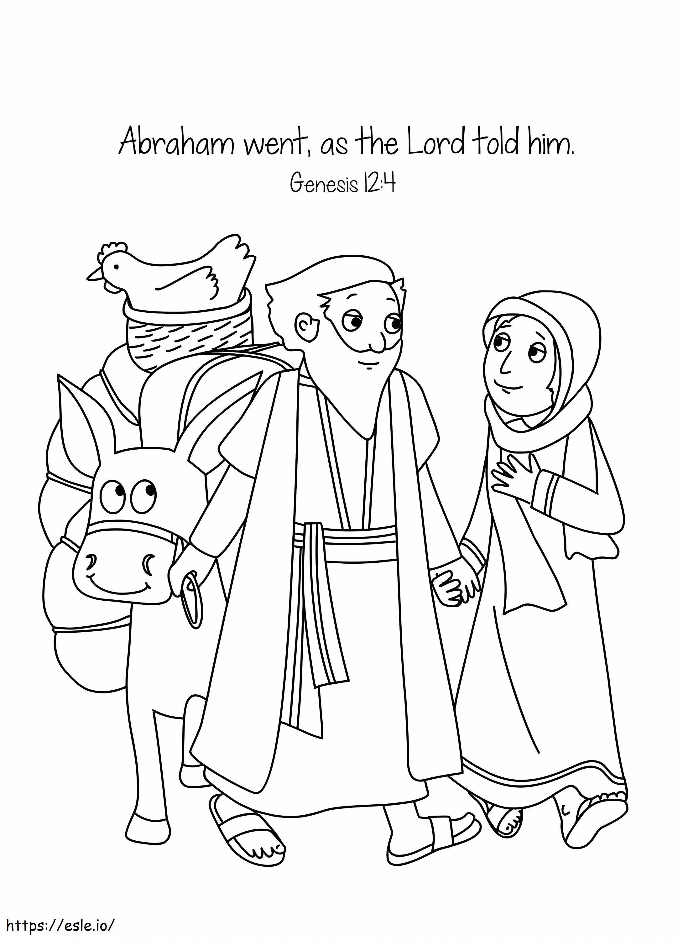 Abraão e Sara 4 para colorir