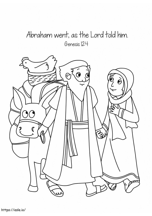 Abraham i Sara 4 kolorowanka