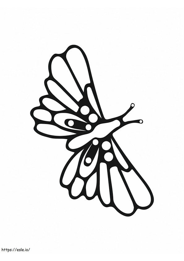 Egyszerű repülő pillangó kifestő