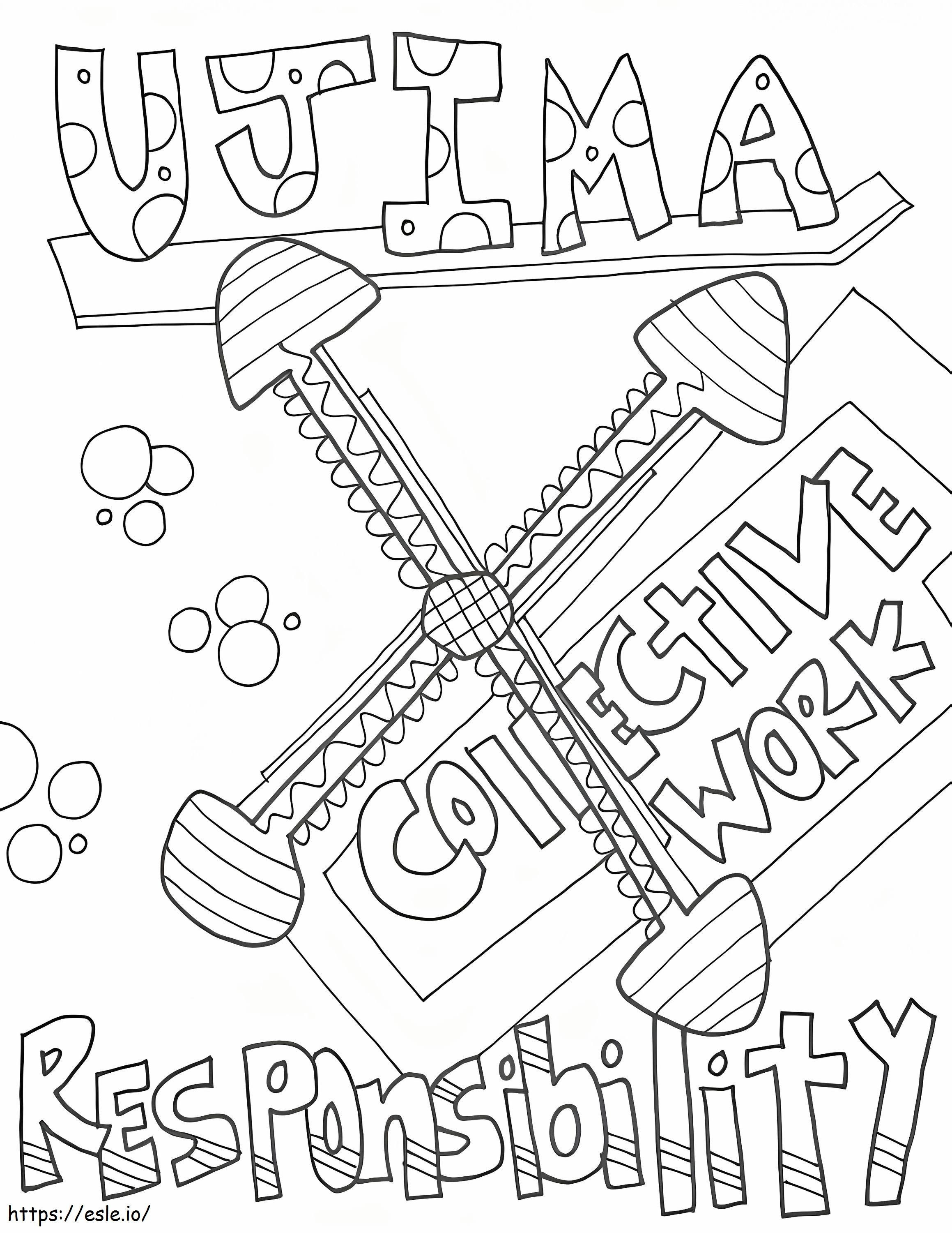 Responsibility Doodle coloring page