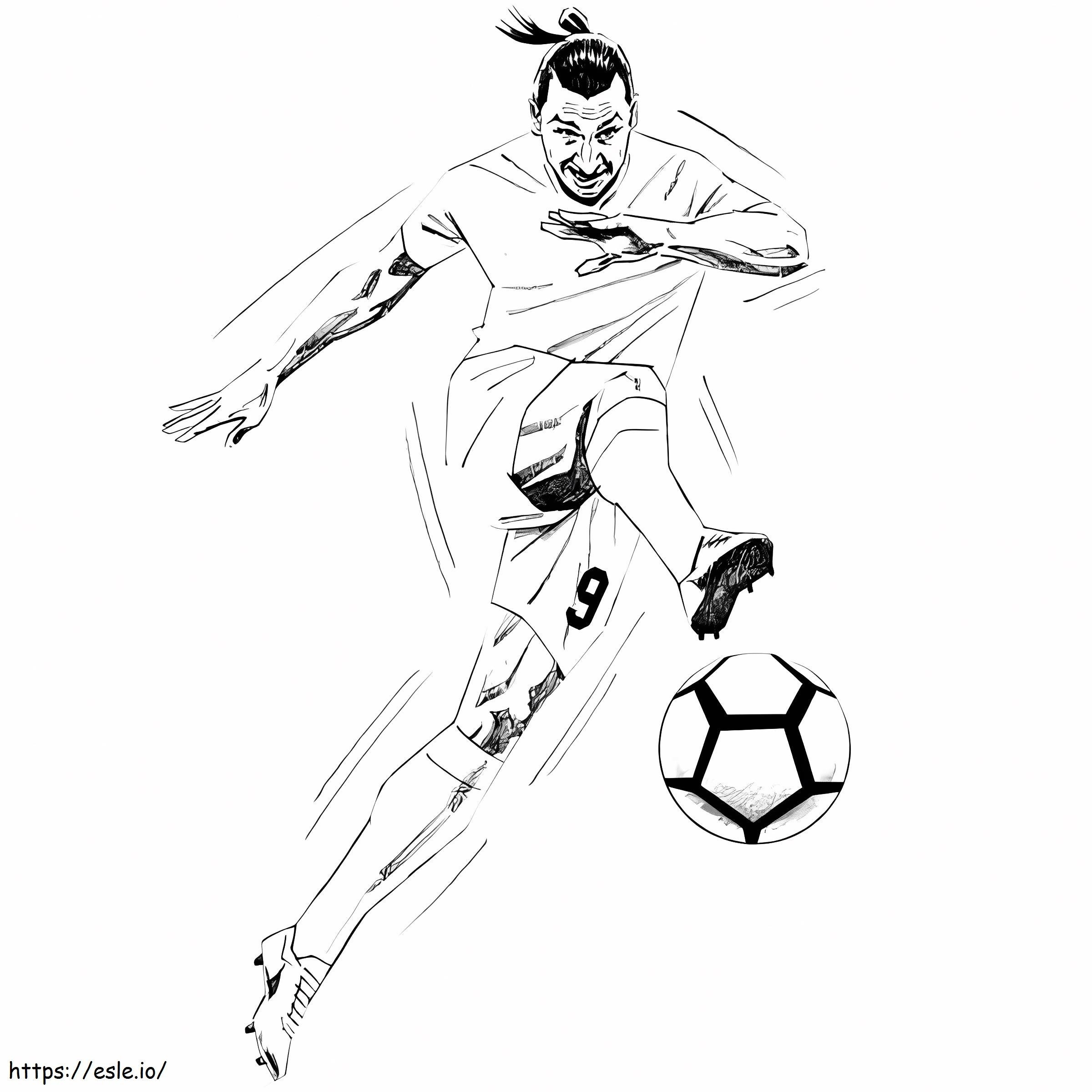 Coloriage Zlatan Ibrahimovic 7 à imprimer dessin