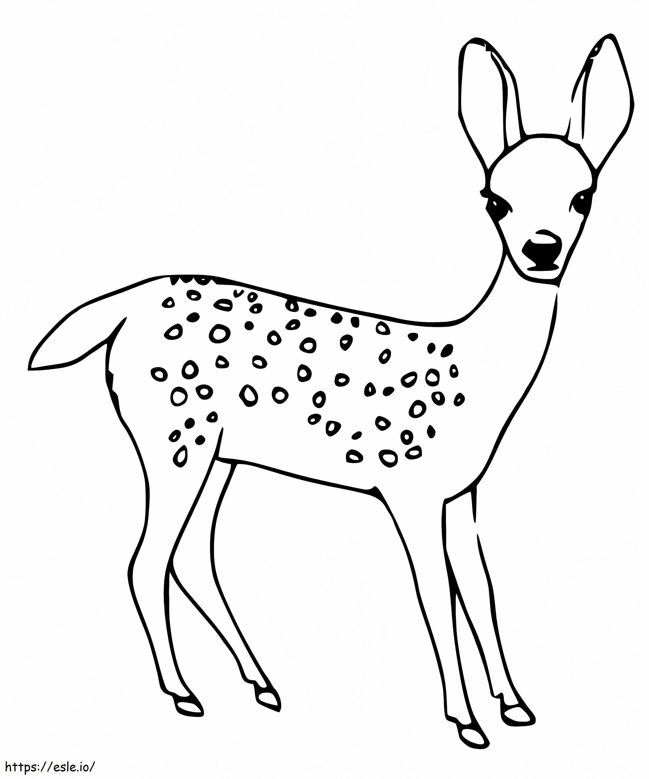 Coloriage Un bébé cerf à imprimer dessin
