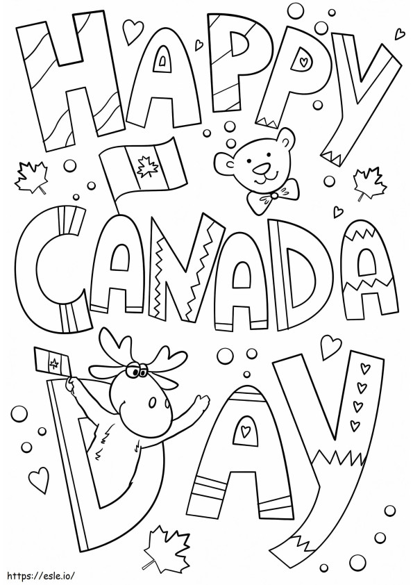 Coloriage Fête du Canada 2 à imprimer dessin
