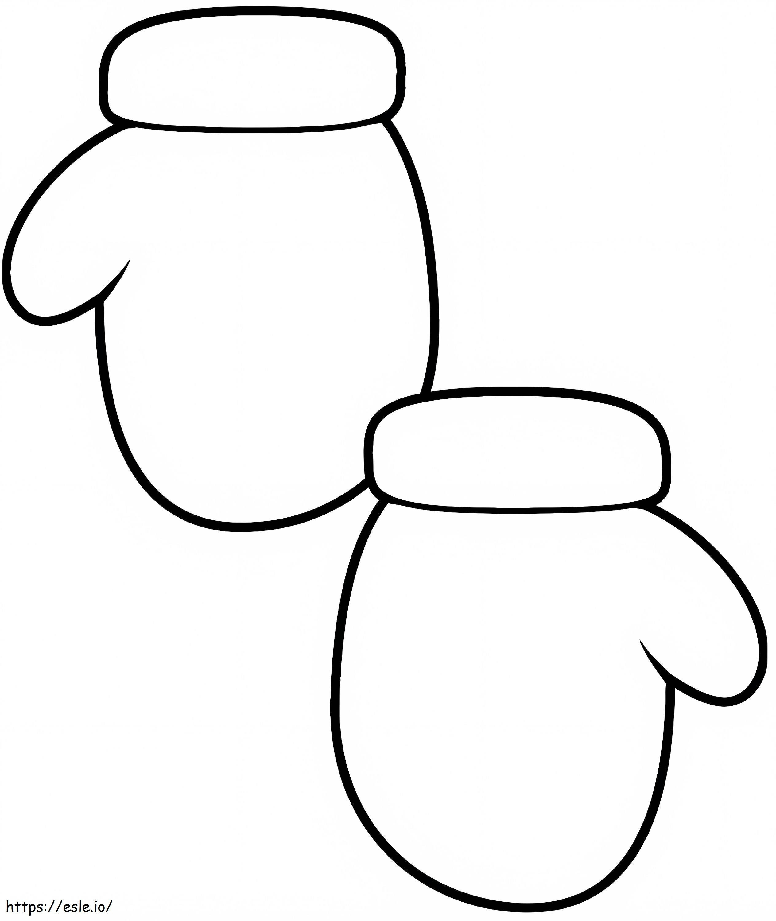 Very Simple Mittens coloring page