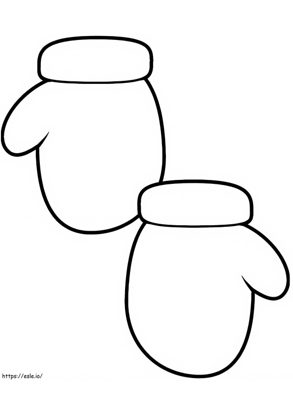 Very Simple Mittens coloring page