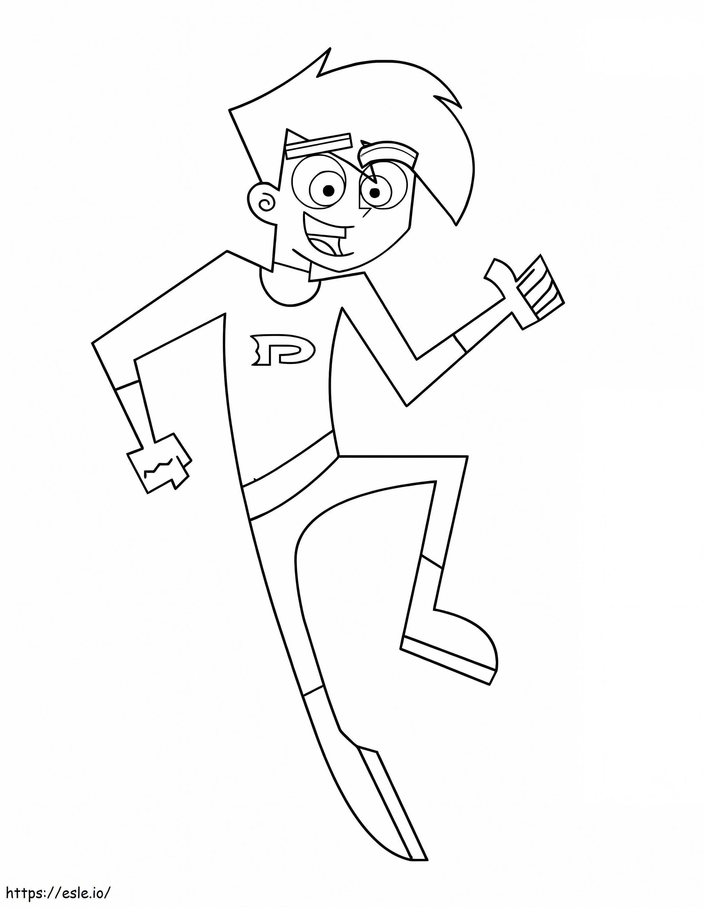 Danny Phantom Smiling coloring page