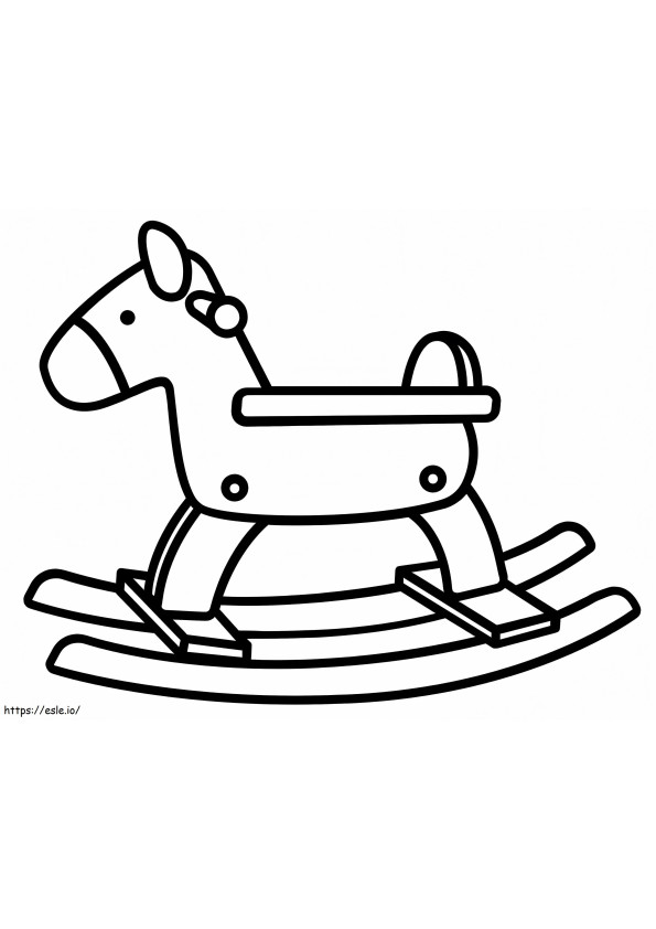 Rocking Horse Free Printable coloring page