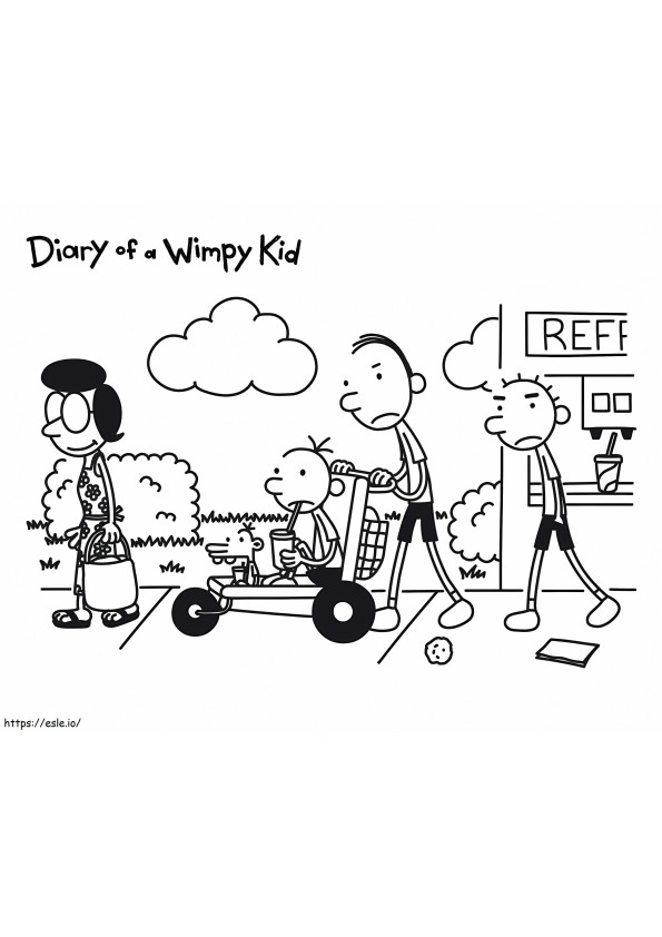 Wimpy Kid Diary coloring page
