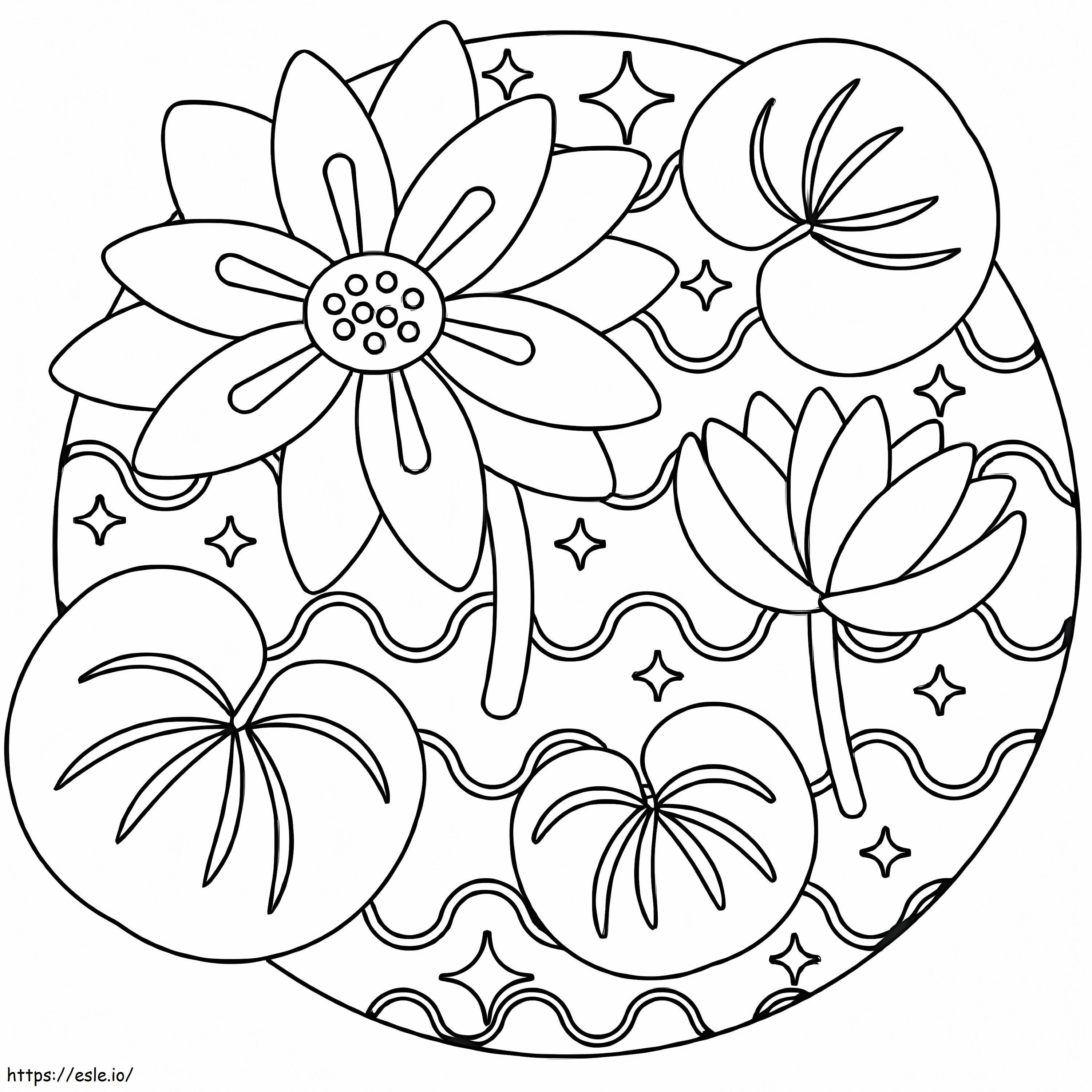 Beautiful Lily Pad coloring page
