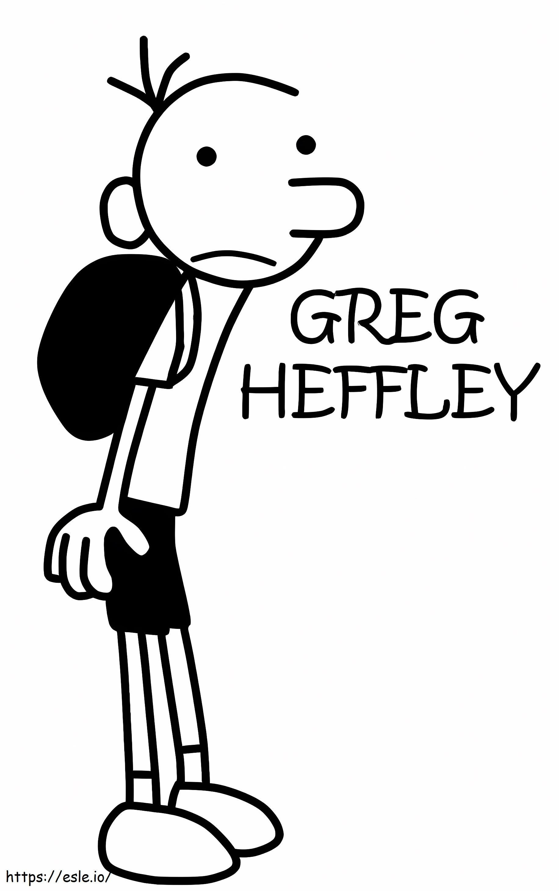 Greg Heffley da colorare