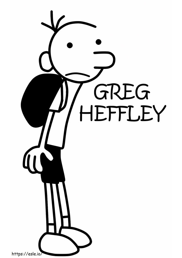 Greg Heffley kleurplaat kleurplaat