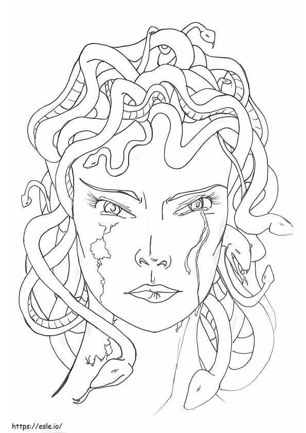Jellyfish Face coloring page