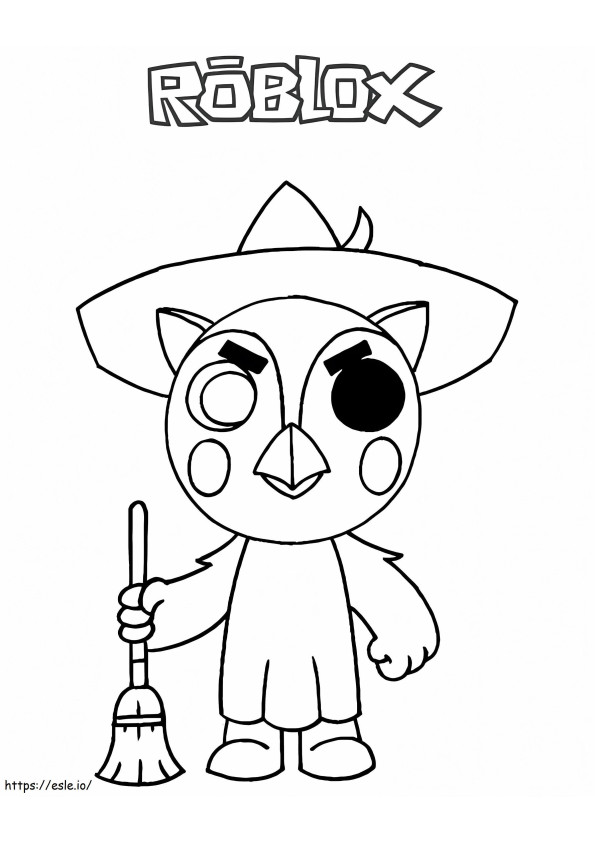 Owell Piggy Roblox coloring page
