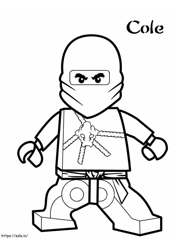 Cole From Lego Ninjago coloring page