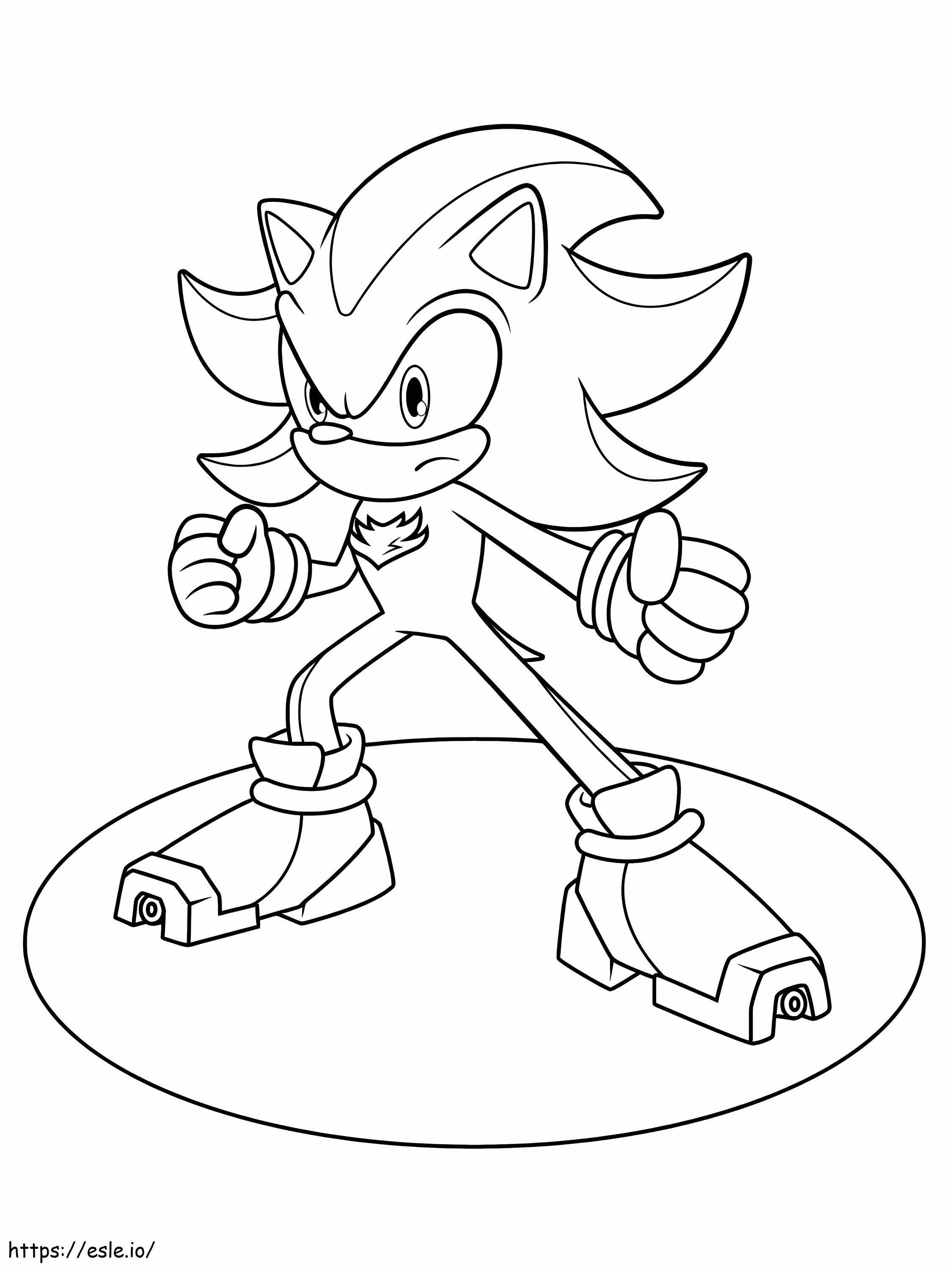 Shadow The Hedgehog To Print coloring page