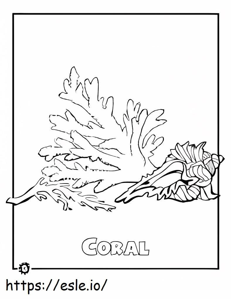 Coral Animal în pericol de dispariție de colorat
