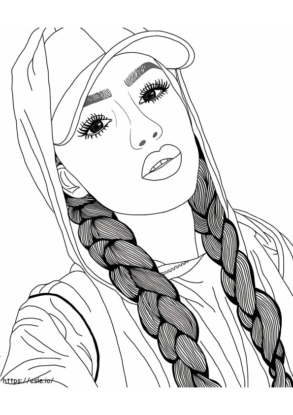 Cool Selfie Tumblr coloring page
