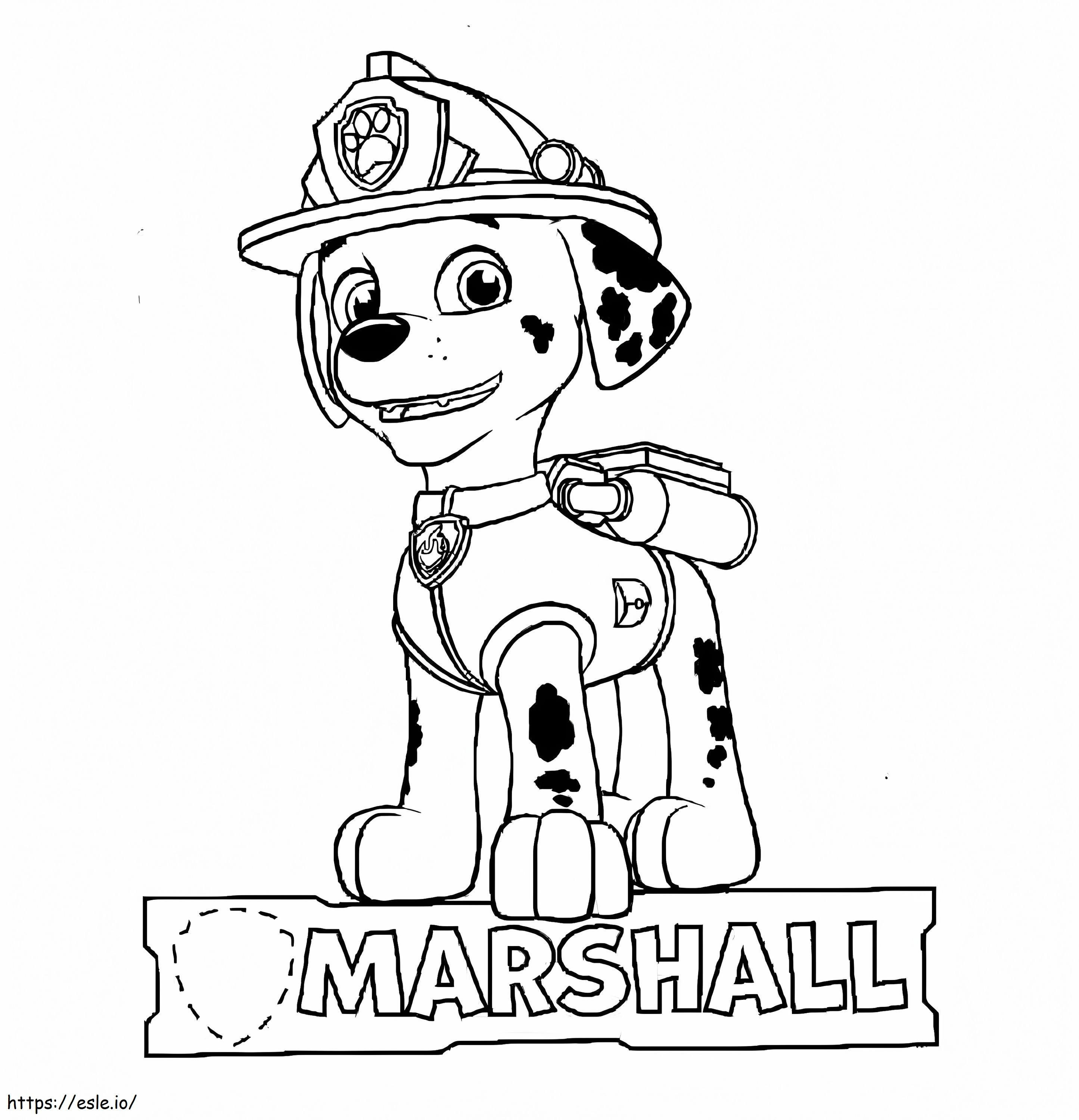 Coloriage Paw Patrol Marshall à imprimer dessin