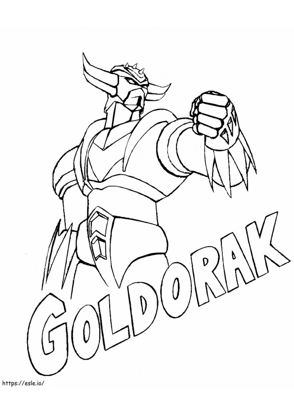 Incrível Goldorak para colorir