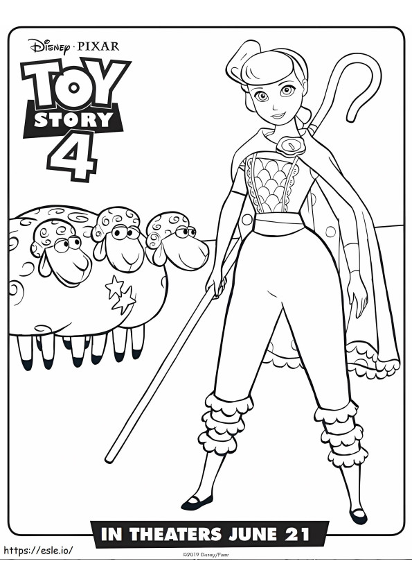 1559980117_Bo Peep Toy Story 4 A4 coloring page