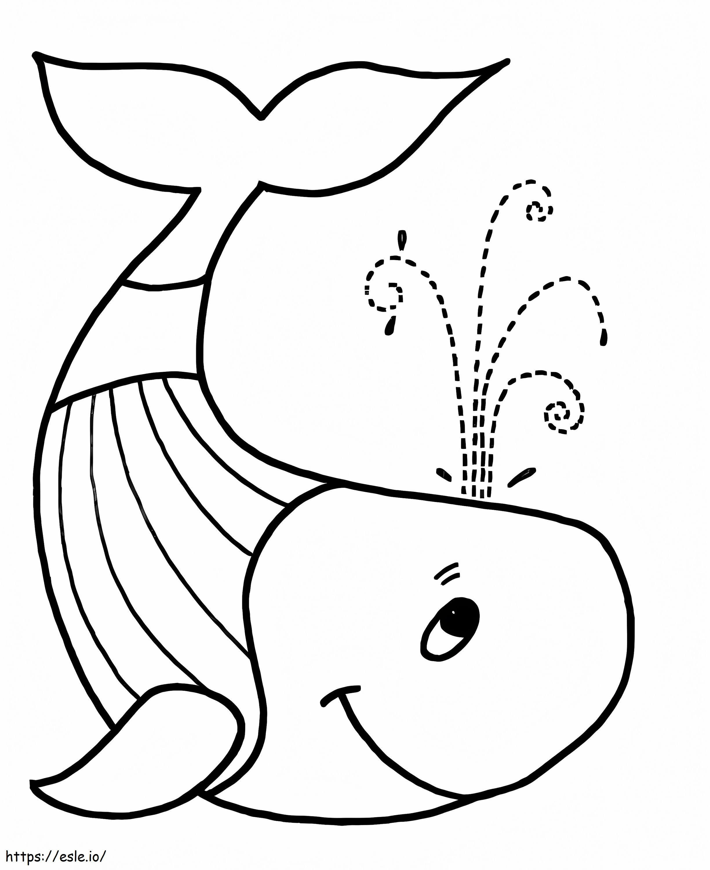 Printable Whale coloring page