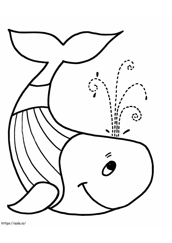 Printable Whale coloring page