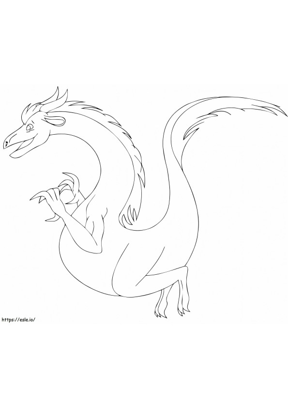 Coloriage Dragon doux à imprimer dessin