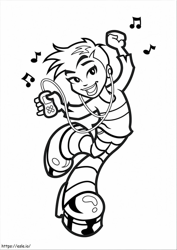 Happy Girl Dancer coloring page