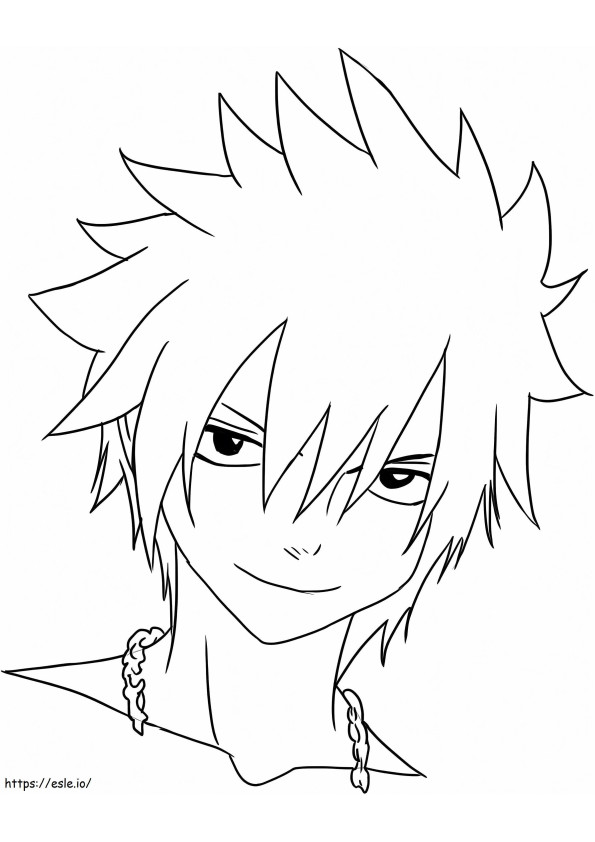 Gray Fullbuster Smiling coloring page