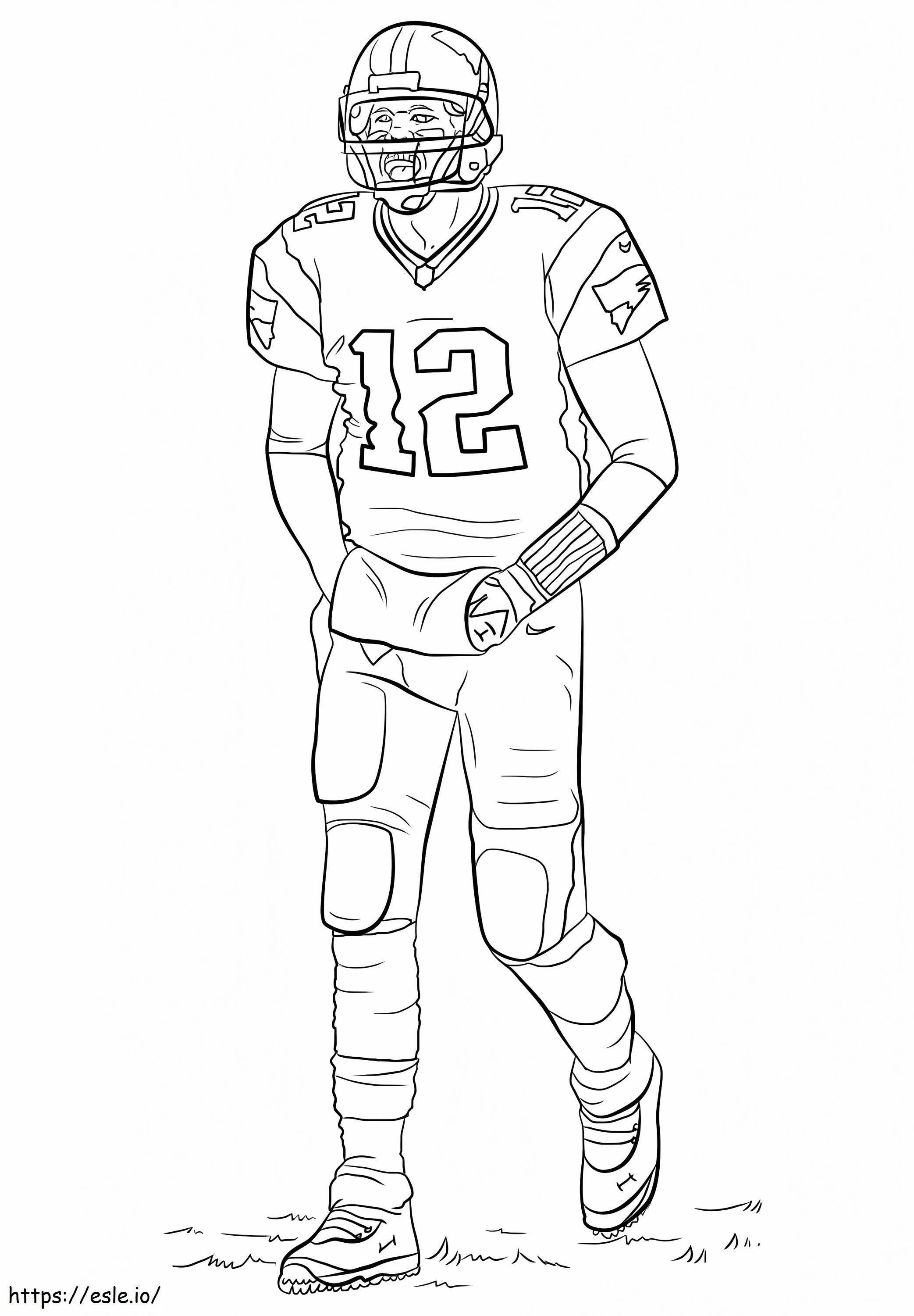 Tom Brady, giocatore di football da colorare