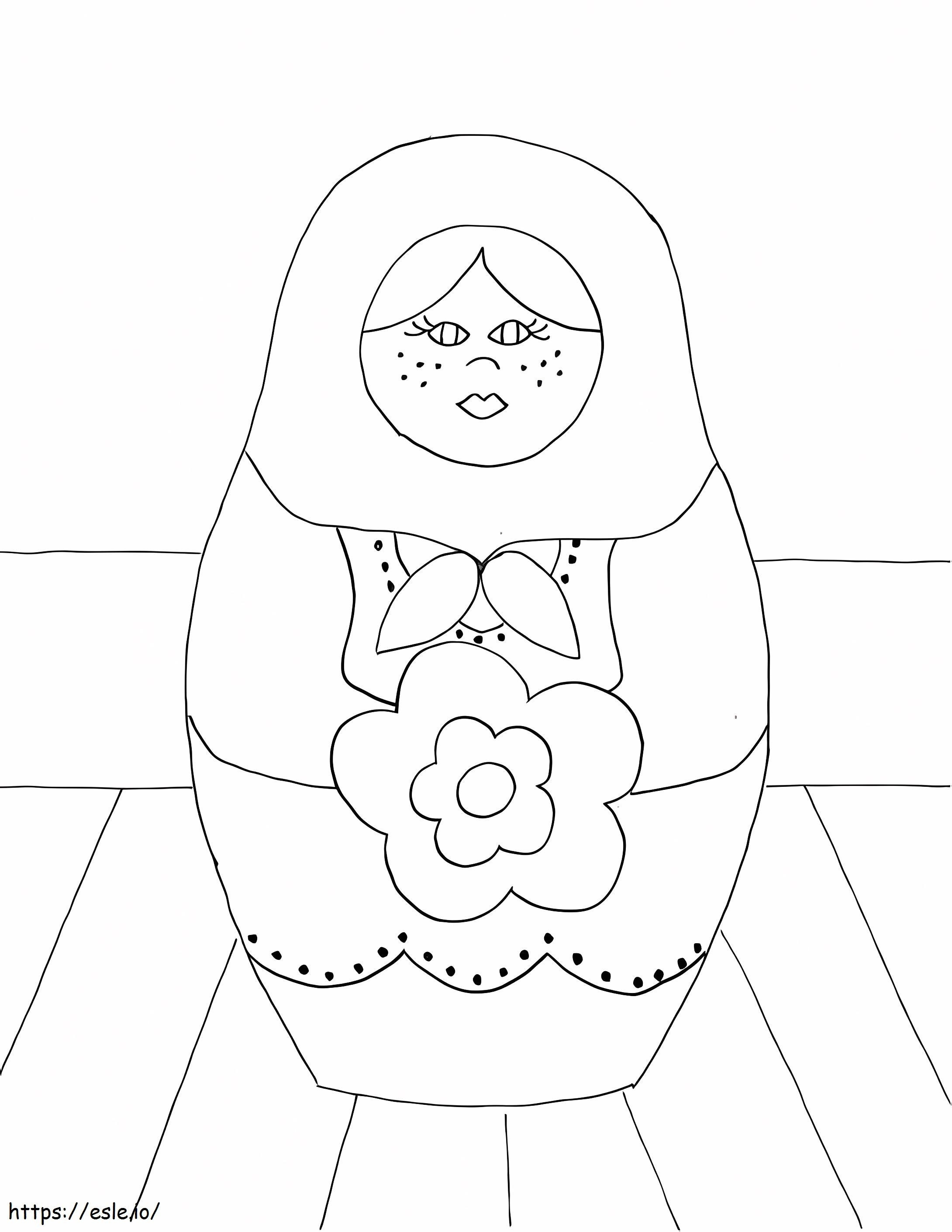 Rosyjska lalka Matrioszka 4Kolorowanka kolorowanka
