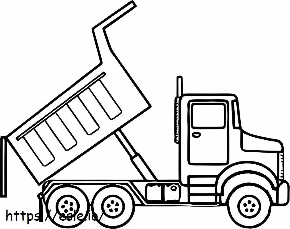 Easy Garbage Truck coloring page