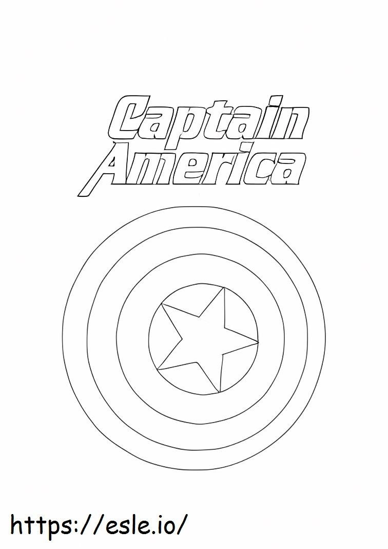 Símbolo do Capitão América para colorir