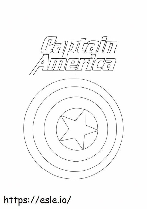 Símbolo del Capitán América para colorear