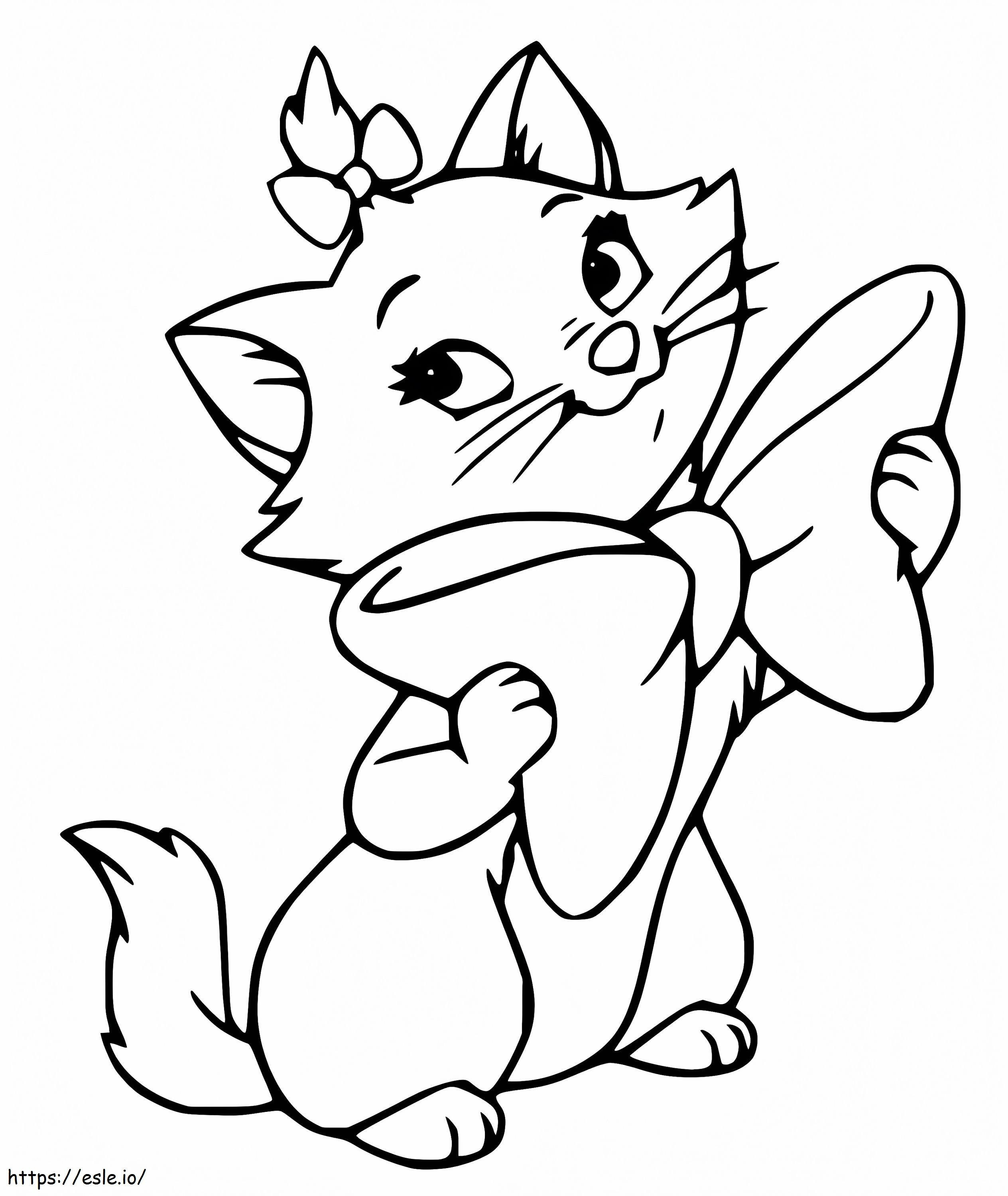 Printable Marie Cat coloring page