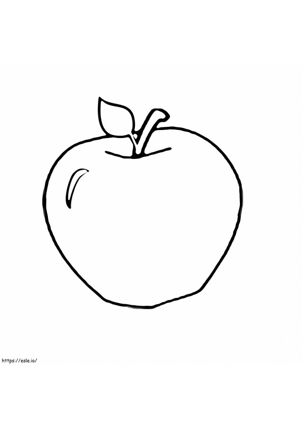 Desen cu măr de colorat