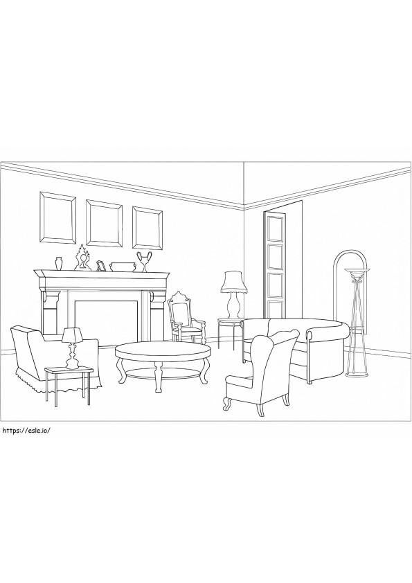 Perfect Living Room coloring page