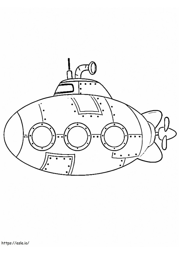 Coloriage Bon sous-marin à imprimer dessin