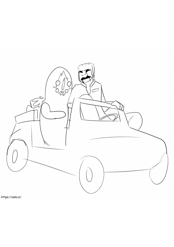 Scp 173 In The Car coloring page