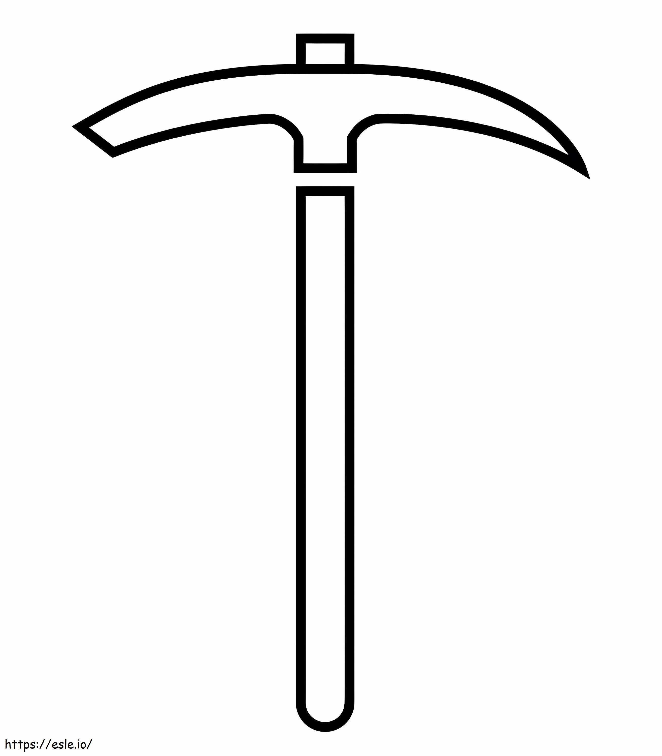 Easy Pickaxe coloring page