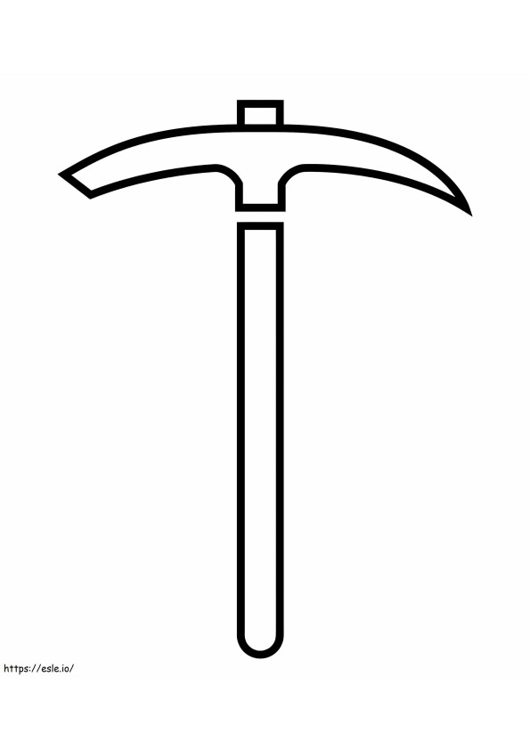 Easy Pickaxe coloring page