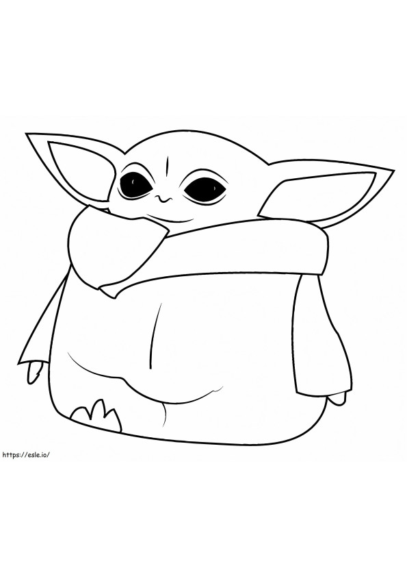 Baby Yoda 3 coloring page