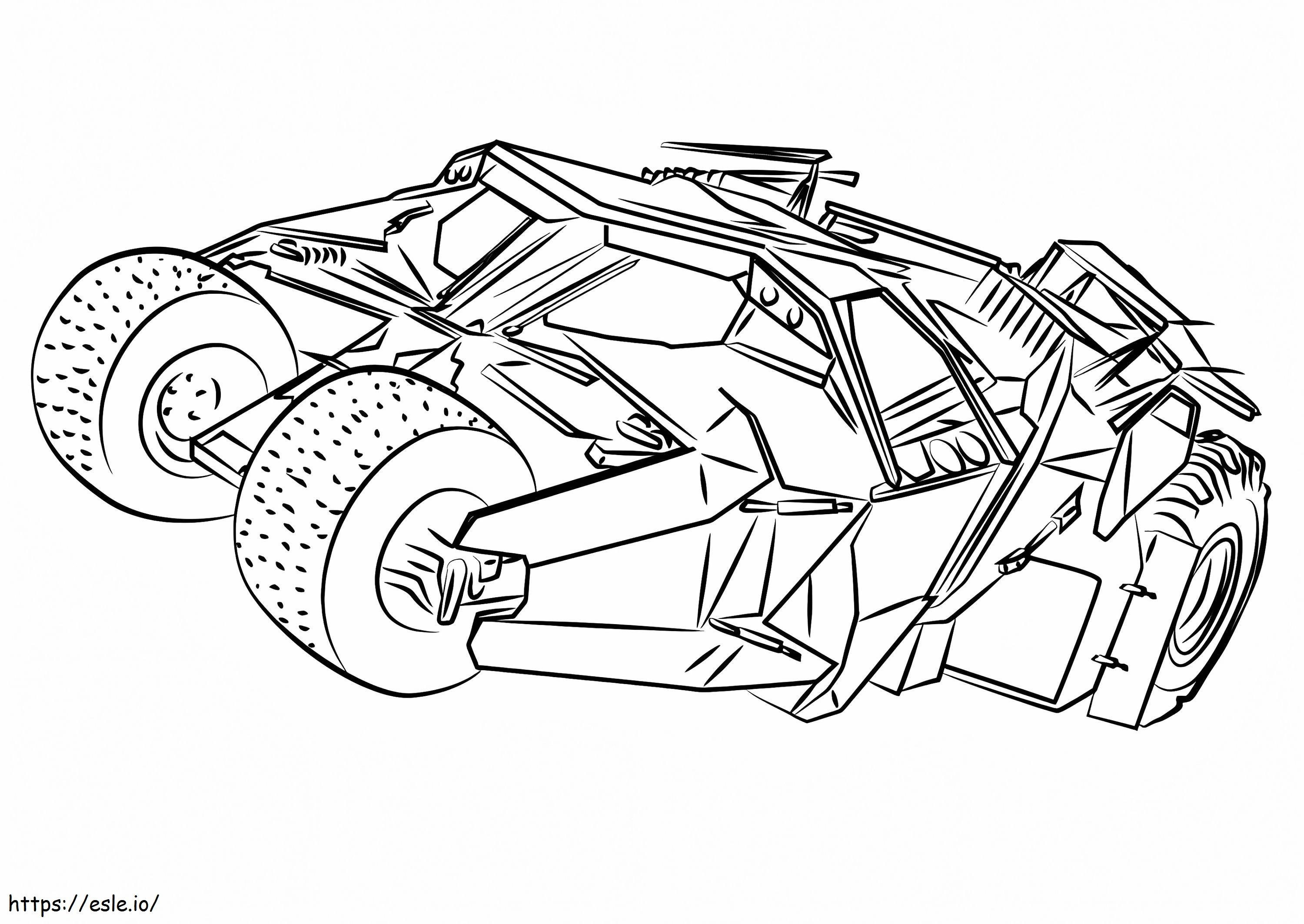 Coloriage Batmobile 3 à imprimer dessin