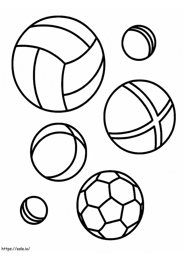 Bola esportiva para colorir